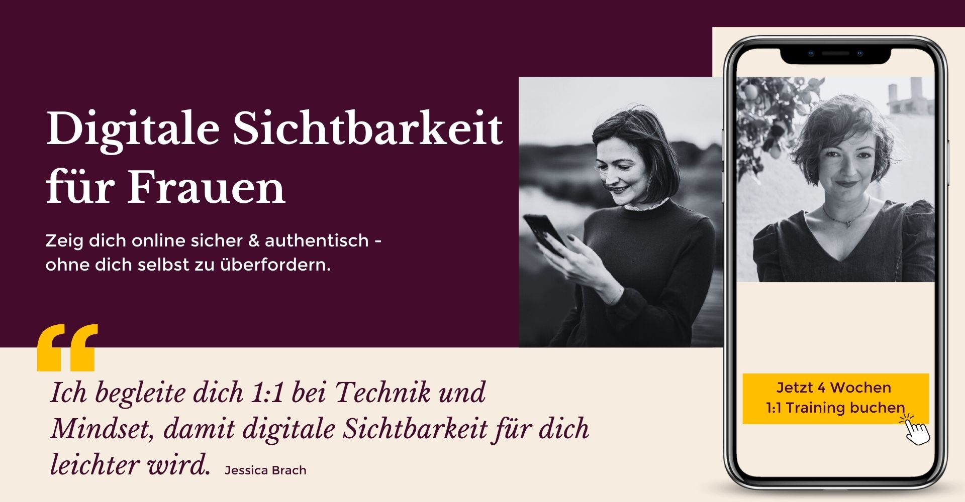 Digitale Sichtbarkeit für Frauen im 1:1 Training mit persönlicher Begleitung